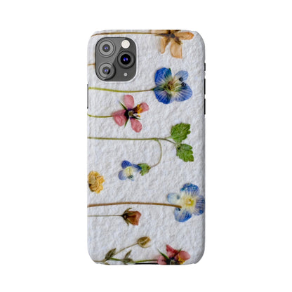 Dried Wild Pink and Purple Flower Image on Paper, Floral Slim Phone Cases, Case-Mate IPHONE16 and all sizes