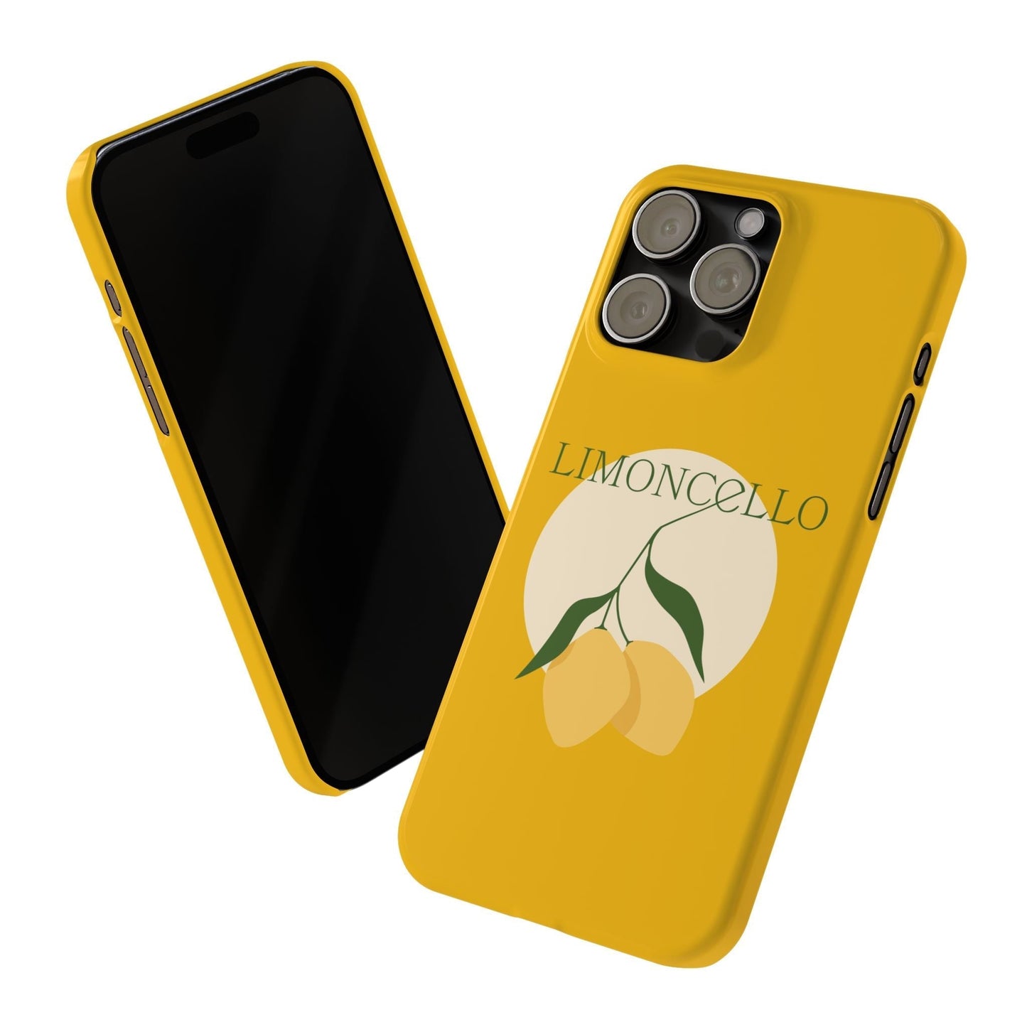 Italian Limoncello Yellow Slim Phone Cases with Lemons, Case-Mate IPHONE16 and all sizes