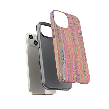 Pink Pastels Feather Marbled Vintage Design iPhone 16 + Samsung + Apple + Google - 2 finishes