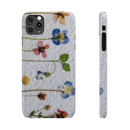 Dried Wild Pink and Purple Flower Image on Paper, Floral Slim Phone Cases, Case-Mate IPHONE16 and all sizes
