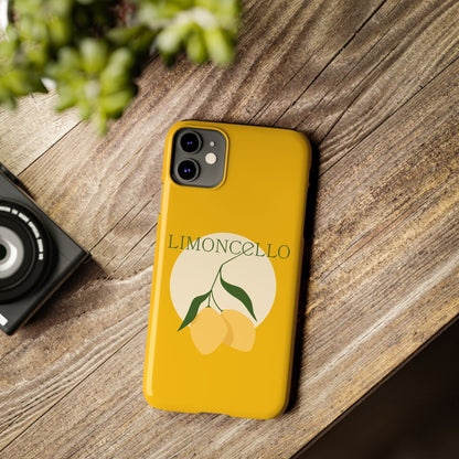 Italian Limoncello Yellow Slim Phone Cases with Lemons, Case-Mate IPHONE16 and all sizes