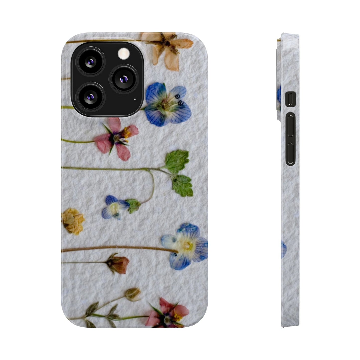 Dried Wild Pink and Purple Flower Image on Paper, Floral Slim Phone Cases, Case-Mate IPHONE16 and all sizes