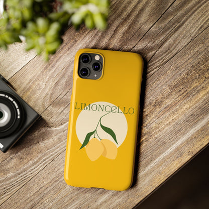 Italian Limoncello Yellow Slim Phone Cases with Lemons, Case-Mate IPHONE16 and all sizes